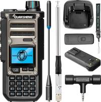 HYS Quansheng TK-11(8) 10W VHF/UHF Walkie Talkie, C tipo įkrovimo prievadas ir 3000 mAh baterija, spektro analizatorius, profesionalus dvipusis radijo imtuvas su 27MHz antena