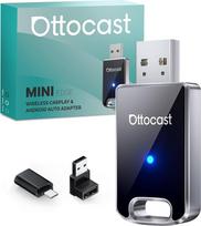 OTTOCAST belaidis adapteris "CarPlay" ir "Android" automobiliui, 2-in-1 kabelio ir belaidžio ryšio keitiklis, "Plug & Play", automatinis pakartotinis prisijungimas, lengvas nustatymas, itin kompaktiškas