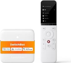 SwitchBot Universal Remote mit Hub Mini Matter Enabled, All-in-One-Smart-Fernbedienung mit anpassbarer App, steuert IR-/Bluetooth-Geräte, kompatibel mit TV/Klimaanlage/SwitchBots und vielem mehr