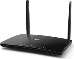 TP-Link Archer MR600 AC1200 LTE maršrutizatorius, dviejų juostų 4G + Cat6 Gigabit Wi-Fi maršrutizatorius (300Mbit/s atsisiunčiant, dviejų juostų, 300Mbit/s 2,4 GHz ir 867Mbit/s 5 GHz + laisvai konfigūruojamas LAN/WAN prievadas), juodas