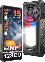Ulefone Armor 30 24GB + 512GB lauko mobilusis telefonas "Android 15", 12800mAh lauko išmanusis telefonas be sutarties, 1236 liumenų LED 64MP naktinio matymo IR 6,95 colių FHD+ 66W greitasis įkrovimas 118 dB garsiakalbis 4G