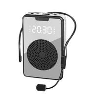 Belaidžio balso stiprintuvas Bluetooth mikrofonas su mikrofonu ir ausinėmis, skirtas ekskursijų vadovams – juodas