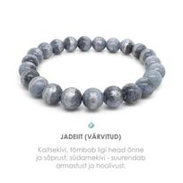 Nefrito apyrankė „Šlifuotas sidabras“ 8 mm