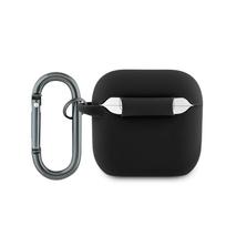 Lacoste Liquid Silicone Croc Logo dėklas skirtas Apple AirPods 4 juodos spalvos