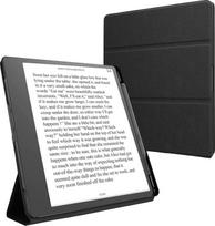 kwmobile E-Reader Schutzhülle kompatibel mit Amazon Kindle Scribe (2022/2024) Hülle - Kunstleder Case für eReader mit zweifachen Ständer und Stifthalter in Schwarz
