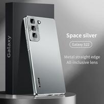 For Samsung Galaxy S22 S23 S24 S25 Ultra Plus Case Frosted Magnetic Metal Material S24Ultra S25Ultra Protective Ultra-thin Cover For Galaxy S21 sidabras
