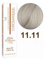 Hantesis plaukų dažai 11.11 ryškiai šviesi pelenų platinos blondinė Hantesis Chromatique 100ml