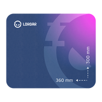 Lorgar Main 133, Gaming mouse pad, High-speed surface, Purple anti-slip rubber base, size: 360mm x 300mm x 3mm, weight 0.2kg