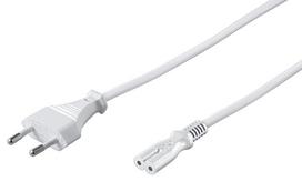MicroConnect Power Cord Notebook 3m White H03VVH2-F, 3X0,75MM2 2.5A
