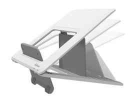 Fellowes Laptop Stand for Desk - Breyta Adjustable Laptop Riser for Home and Office - Portable Laptop Stand with 12 Height Adjustments - Max Laptop Size 14, Max Weight 4KG - White