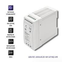 Qoltec Din Rail Power Supply | 40W | 24V | 1.67A | White | Slim