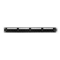 Qoltec Patch Panel RACK | 24 Ports | cat.5E UTP | Black