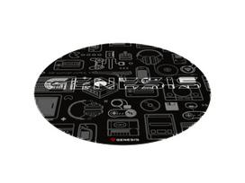GENESIS Tellur 300 Round Gear Protective Floor Mat, 100cm, Black | Genesis Protective Floor Mat Tellur 300 Round Gear Polyester | Floor Mat | Multicolor