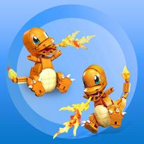 MEGA Pokémon Build & Show Charmander toy building set, 4 inches tall,