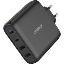 OtterBox Wall Charger 100W - 1x USB-C 65-100W + 1x USB-C 18W + 2x USB-A 12W in black