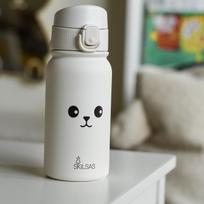 „Skilsas“ vaikiška nerūdijančio plieno gertuvė su dviem dangteliais – praktiškas pasirinkimas kiekvienai dienai (Veidukas), 350 ml