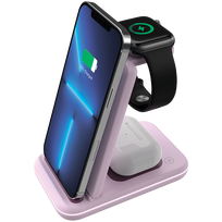 Canyon Wireless Charger Dock 3in1 Foldable15WQILED pink retail
