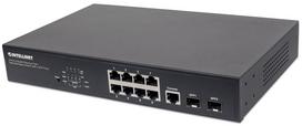 Intellinet 8-Port Gigabit Ethernet PoE+ Web-Managed Switch with 2 SFP Ports, IEEE 802.3at/af Power over Ethernet (PoE+/PoE) Compliant, 140 W, Endspan, Desktop, 19 Rackmount, Box