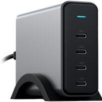 Satechi - Netzteil - Wechselstrom 100-240 V - 165 Watt - Ausgangsanschlüsse: 4 - Europa - Space-grau (ST-UC165GM-EU)