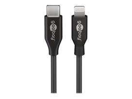 Goobay USB-C™ Lade- und Synchronisationskabel, 1 m, Schwarz - MFi-Kabel für Apple iPhone/iPad Schwarz (39445)