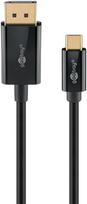 Goobay USB-C -auf-DisplayPort -Kabel 4K a 60 Hz 1 m schwarz - -Stecker> (75704)