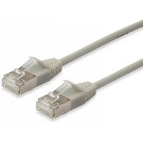 equip Slim - Patch-Kabel - RJ-45 (M) zu RJ-45 (M) - 2,0m - S/FTP - CAT 6a - geformt, ohne Haken - beige (606115)