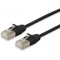 equip Slim - Patch-Kabel - RJ-45 (M) zu RJ-45 (M) - 2,0m - S/FTP - CAT 6a - geformt, ohne Haken - Schwarz (606125)