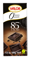 VALOR becukris juodasis 85% šokoladas, 100 g