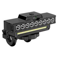 LED Itin ryški dviračio lemputė USB įkrovimas Dviračių saugumo priekinė lemputė Vandeniui atsparus Didelio ryškumo dviračio žibintuvėlis naktiniam važiavimui juoda