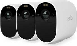"Arlo Essential Spotlight WiFi" lauko stebėjimo kamera, belaidė, 1080p, spalvotas naktinis matymas, judesio jutiklis, dvipusis garsas, nereikalingas koncentratorius, su 90 dienų "Arlo" saugaus plano bandomuoju laikotarpiu, VMC2330