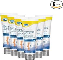 "Scholl Rich Foot and Nail Cream" - drėkinamasis pėdų kremas įtemptoms pėdoms ir nagams - su karbamidu ir vitaminų kompleksu - 6 x 75 ml
