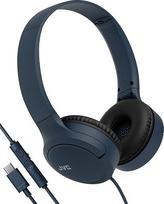 JVC HA-S33UC-A USB-C ausinės su mikrofonu ir 3 mygtukų nuotolinio valdymo pulteliu Minkštos ausinės su mikrofonu ir 3 mygtukų nuotolinio valdymo pulteliu Mėlynas vienpusis kabelis