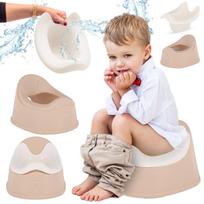 Vaikiška neslystanti puodukas su išimamu įdėklu tvirtas smėlio spalvos baltas Sun Baby