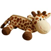 Pliušinis penalas - Žirafa - 25 cm - Minkštas - Užsegamas užtrauktuku - Idealus vaikams ruda