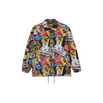 Lining X OG_Slick Co-Branded Skateboarding Series Full Print Casual Spring Autumn Flap Collar Long Sleeve Jacket Men Jacket Black Yellow AFDS099-1 M