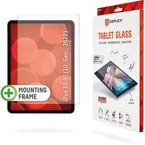 Displex Tablet Panzerglas (9H) für Apple iPad 10,9'' (10. Gen.), Eco-Montagerahmen L-Form, unzerbrechlich, ultra-dünn, unsichtbar 01754