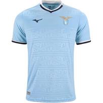 Mizuno Lazio 24/25 namų marškinėliai Mados trumpomis rankovėmis futbolo marškinėliai Vyriški marškinėliai Mėlyni P2GABX07 XL