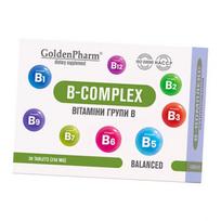 B grupės vitaminai tabletės, B-kompleksas, Golden Pharm 30 tabl. (36519021) 30tab