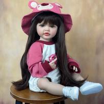 55 CM 22 colių Reborn Dolls Realistiškos pilno silikono Baby Bebe naujagimio mergaitės lėlės princesės mažylio žaislas