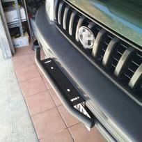 4x4 numerio laikiklis su laikikliais rūko žibintui ir numerio apšvietimui Aliuminio lydinio Off Road buferio numerio rėmelis