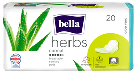 BELLA  Herbs Aloe Vera higieniniai paketai, 20 vnt.