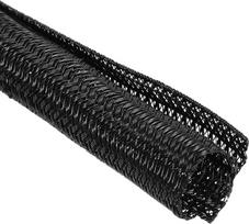 16,5 cm ID 16,5 cm ID Split Loom Tubing 1,5 m Poliesterio laidų apsauga Laidų kabelio rankovė USB kabelio maitinimo laidui, juoda