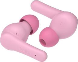 Belkin SoundForm Nano 2 Bluetooth In-Ear Kids Headphones with Built-in Microphone, 28 Hours Battery Life, Volume Limiting to 85 dB, IPX5 Waterproof for iPhone, iPad, Galaxy etc. - Pink