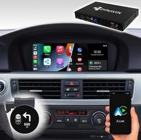 DYNAVIN belaidis "CarPlay" ir "Android" automobilinis adapteris, skirtas BMW 1 serijos 3 serijos 5 serijos E81 E87 E90 E90 E60 X1 X3 X5 su 8,8 colių ekranu, papildomu priekiniu ekranu, navigacija, DAB+ radiju: D9-CIC-H Ultra Flex