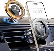 Mobiliojo telefono laikiklis MagSafe [44 stiprūs magnetai] Ventiliacija automobilyje [360° pasukamas] Magnetas, automobilinis laikiklis iPhone 15/14/13/12 Pro Max Plus Mini, MagSafe dėklas