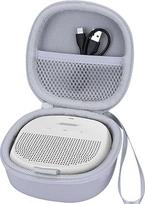"Lebakort" kietas apsauginis dėklas "Bose SoundLink Micro" mažam nešiojamam "Bluetooth" garsiakalbiui, baltas