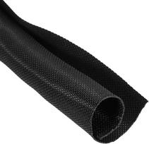 19,1 cm ID-Split-Loom-Schlauch, 3 m, Polyester-Kabelschutz, Kabelhülse für USB-Kabel, Netzkabel, Schwarz
