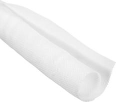 19,1 cm ID-Split-Loom-Schlauch, 5,9 m, Polyester-Kabelschutz, Kabelhülse für USB-Kabel, Netzkabel, Weiß