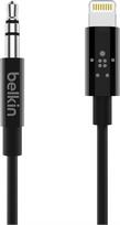Belkin Audiokabel mit Lightning Connector, 0,9 m/3,5 mm – MFi-zertifiziertes Lightning-/AUX-Kabel für iPhone 12, 12 Pro, 12 Pro Max, 12 mini, 11, 11 Pro, 11 Pro Max, XS, XS Max, XR, X, SE, Schwarz