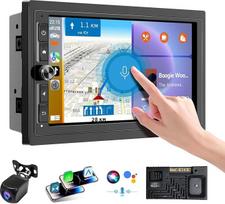 Haudio Android 13 Carplay-Autobildschirm, unterstützt Wireless CarPlay und Android Auto, Rückfahrkamera, Doppel-DIN-Autoradio, GPS-Navigation,Mirror Link, Audioempfänger, Musik-Player (7 Zoll)